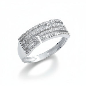 SORTIJA ORO BLANCO 18KL DIAMANTES - STOCK