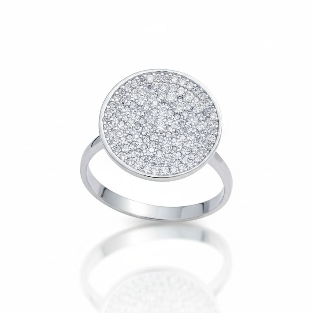 SORTIJA ORO BLANCO 18KL DIAMANTES - STOCK