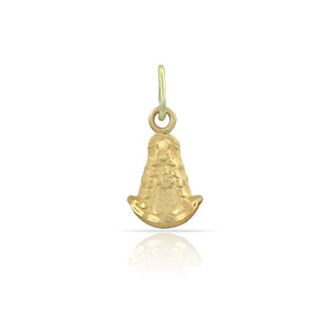 MEDALLA ORO 18KL LENTEJA V. ROCIO- 6X10MM