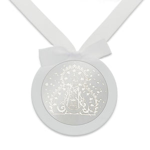 MEDALLA CUNA PLATA 925MM REDONDA VIRGEN DE LA CABEZA