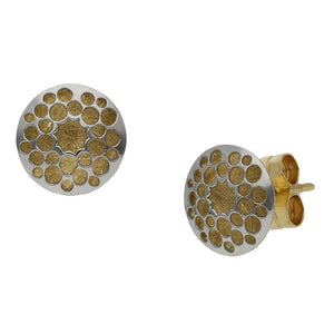 PENDIENTES ORO 18KL BICOLOR - 8MM
