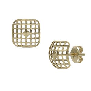 PENDIENTES ORO 18KL CUADRADOS - 8MM
