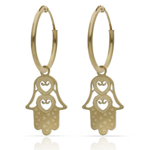 AROS ORO 18KL MANO DE FATIMA