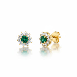 PENDIENTE ORO 18KL CRISOPAL VERDE