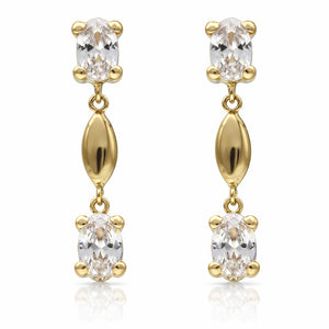 PENDIENTES ORO 18KL CIRCONITAS - 5x25MM