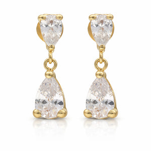 PENDIENTES ORO 18KL CIRCONITAS - 5x15MM