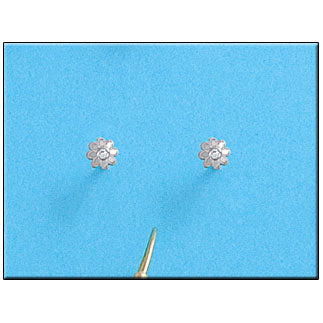 PENDIENTES ORO BLANCO 18KL MARGARITA