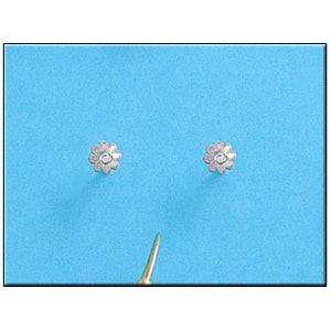 PENDIENTES ORO BLANCO 18KL MARGARITA