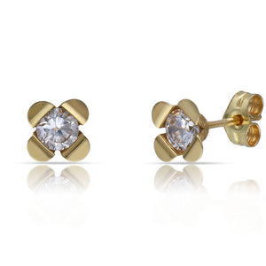 PENDIENTES ORO 18KL FLOR