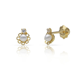 PENDIENTES ORO 18KL PERLAS