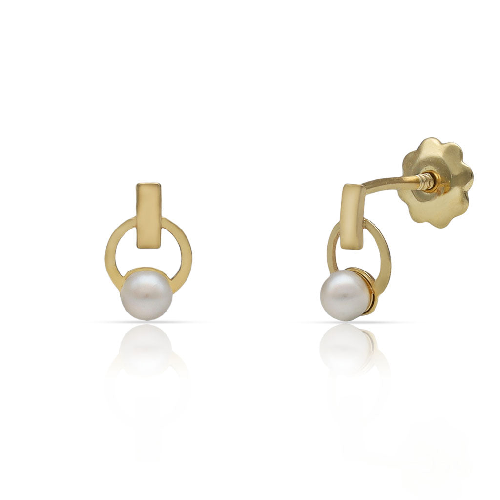 PENDIENTES ORO 18KL PERLAS