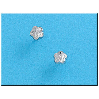PENDIENTES ORO BLANCO 18KL FLOR