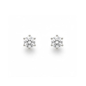 PENDIENTES ORO BLANCO 18KL CIRCONITAS