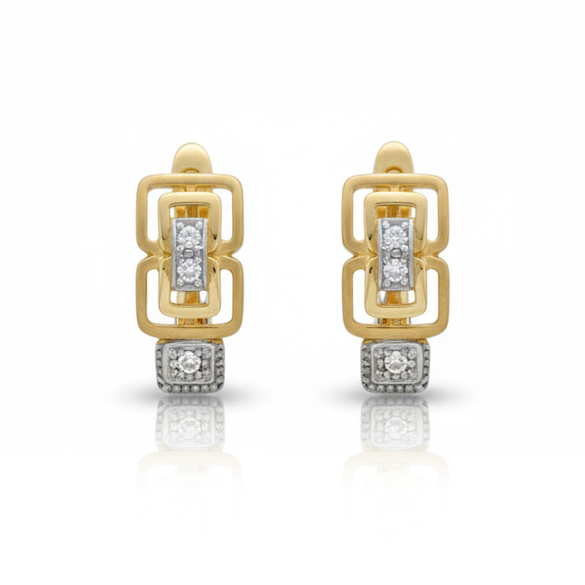 PENDIENTES ORO 18KL CIRCONITAS