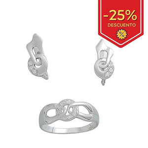 PENDIENTES ORO BLANCO 18KL