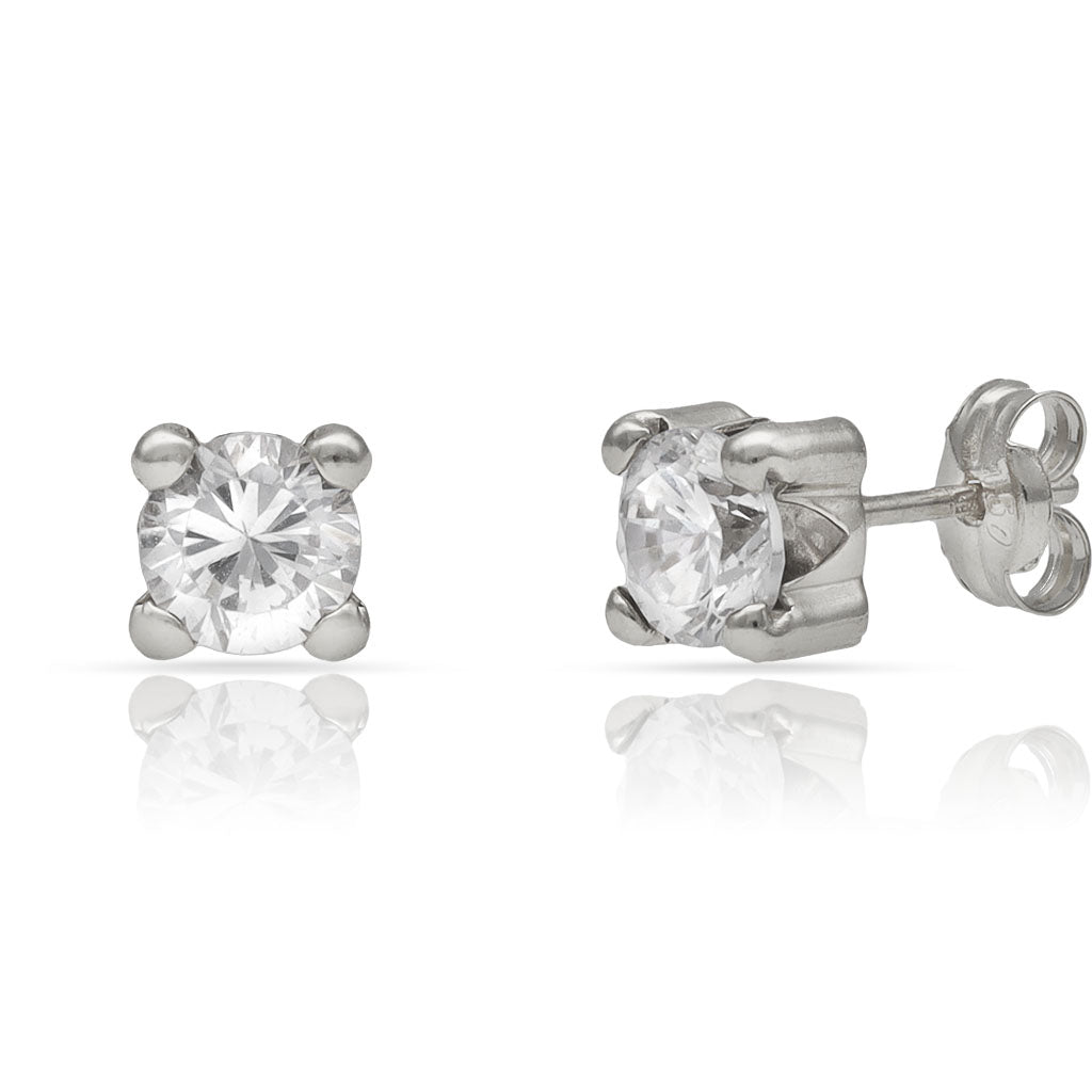 PENDIENTES ORO BLANCO 18KL - 5X5