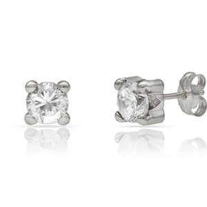 PENDIENTES ORO BLANCO 18KL - 5X5