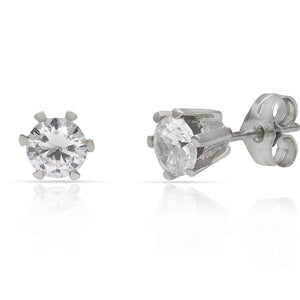 PENDIENTES ORO BLANCO 18KL CIRCONITAS