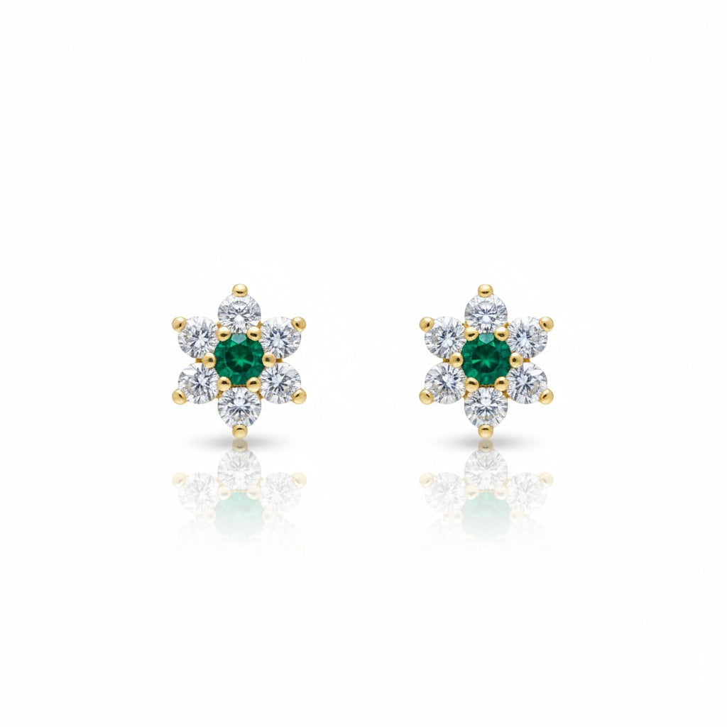 PENDIENTES ORO 18KL CRISOPAL VERDE