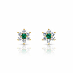 PENDIENTES ORO 18KL CRISOPAL VERDE