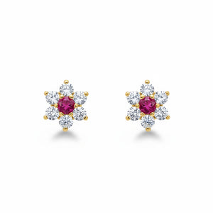 PENDIENTES ORO DE 18KL CRISOPAL ROJO