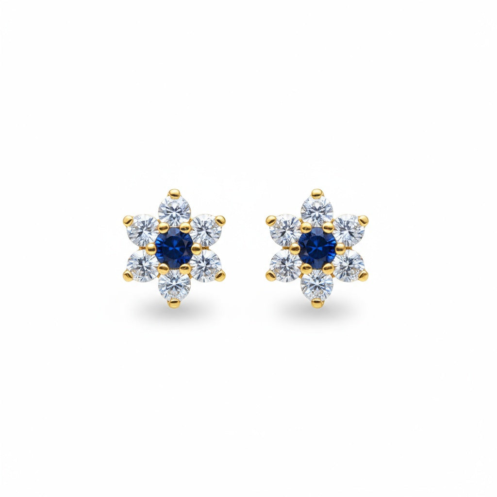 PENDIENTES ORO 18KL CRISOPAL ZAFIRO
