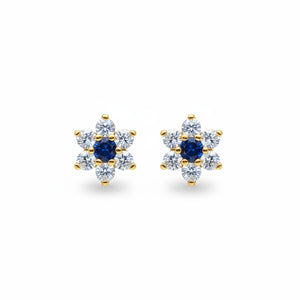PENDIENTES ORO 18KL CRISOPAL ZAFIRO