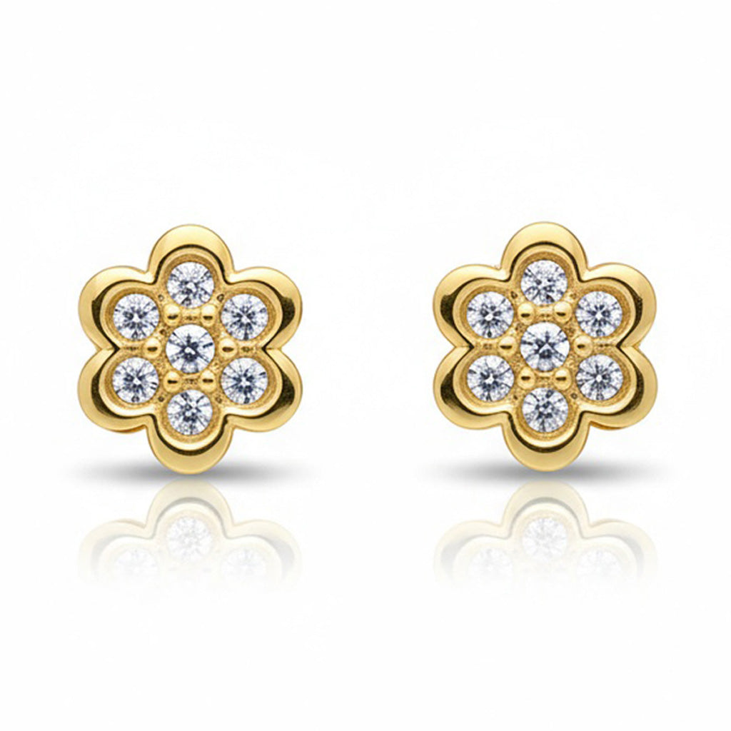 PENDIENTES ORO 18KL FLOR