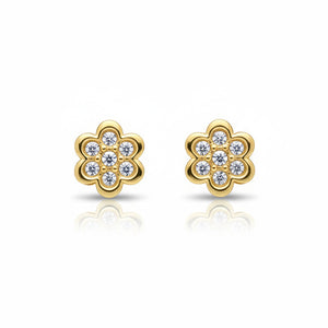 PENDIENTES ORO 18KL FLOR