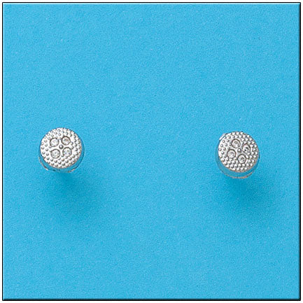 PENDIENTES ORO BLANCO 18KL REDONDOS