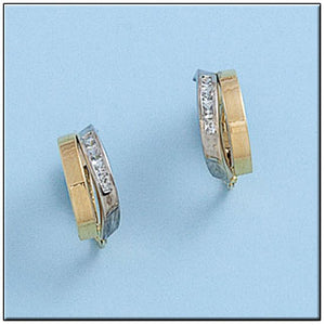 PENDIENTES ORO 18KL BICOLOR