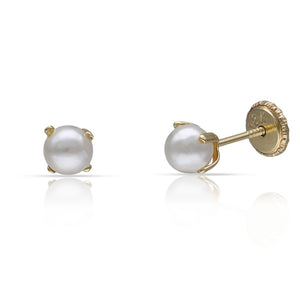 PENDIENTES ORO 18KL PERLAS - 4MM