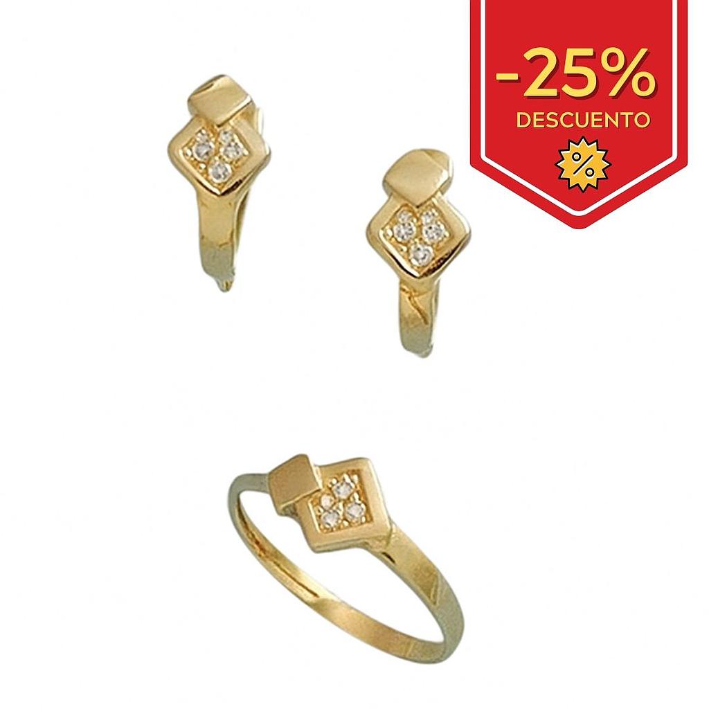 PENDIENTES ORO 18KL CIRCONITAS