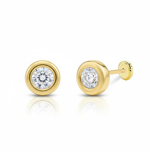 PENDIENTES ORO 18KL REDONDOS - 8MM