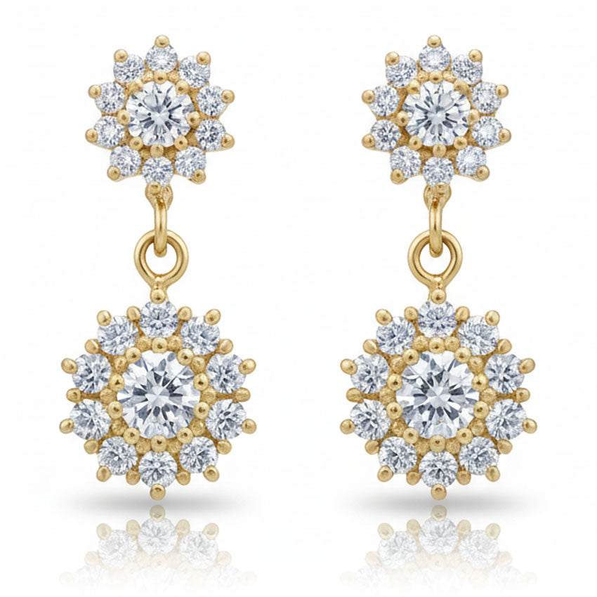 PENDIENTES ORO 18KL CIRCONITAS