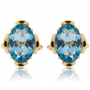 PENDIENTES ORO 18KL PIEDRA COLOR