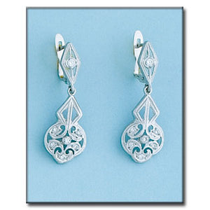 PENDIENTES ORO BLANCO 18KL CIRCONITAS