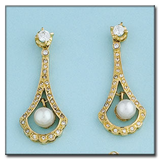 PENDIENTES ORO 18KL PERLAS