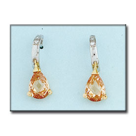 PENDIENTES ORO BLANCO 18KL CHAMPAN