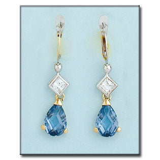 PENDIENTES ORO 18KL BICOLOR CIRCONITAS