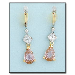 PENDIENTES ORO 18KL BICOLOR ROSA