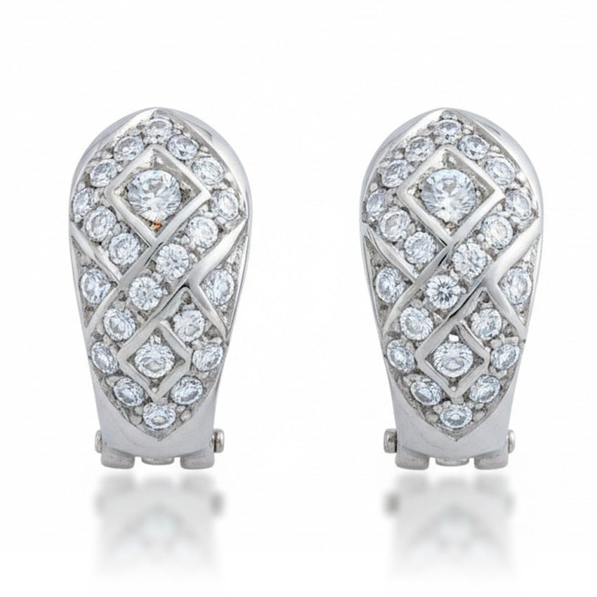 PENDIENTES ORO BLANCO 18KL CIRCONITAS