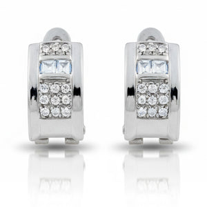 PENDIENTES ORO BLANCO 18KL CIRCONITAS
