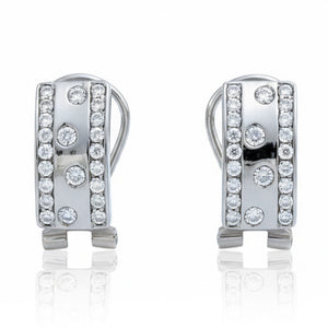 PENDIENTES ORO BLANCO 18KL CIRCONITAS