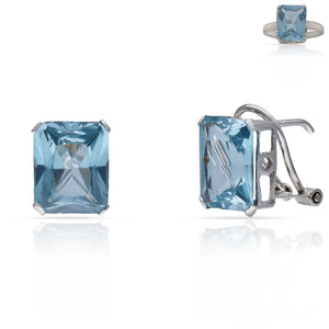 PENDIENTES ORO BLANCO DE 18KL