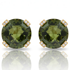 PENDIENTES ORO 18KL OLIVINA
