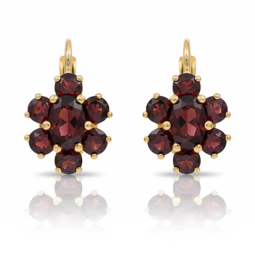 PENDIENTES ORO 18KL GRANATES