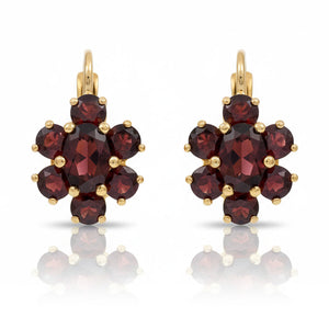 PENDIENTES ORO 18KL GRANATES