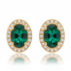 PENDIENTES ORO 18KL CRISOPAL VERDE