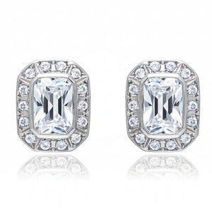 PENDIENTES ORO BLANCO 18KL CIRCONITAS